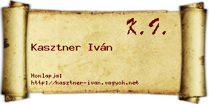 Kasztner Iván névjegykártya