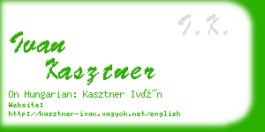 ivan kasztner business card